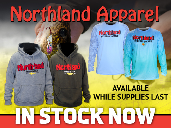 Northland Fishing Tackle Clothing in stock and on sale, hats, hoodies and long sleeve shirts