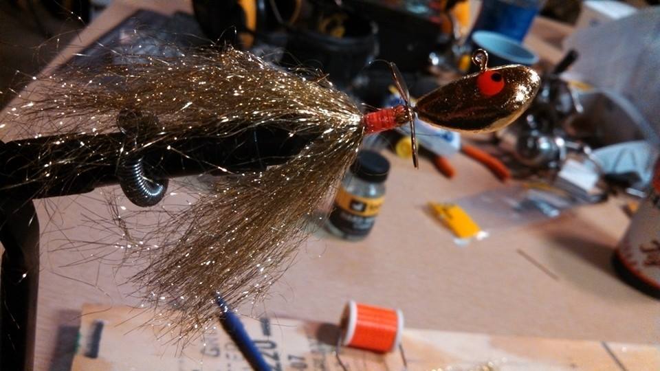 Northland Tackle Whistler Jig with hair on it