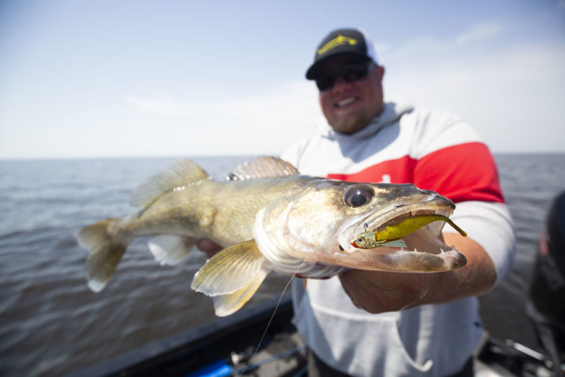 Walleye caught on a Northland Fishing Tackle Rippin Minnow.