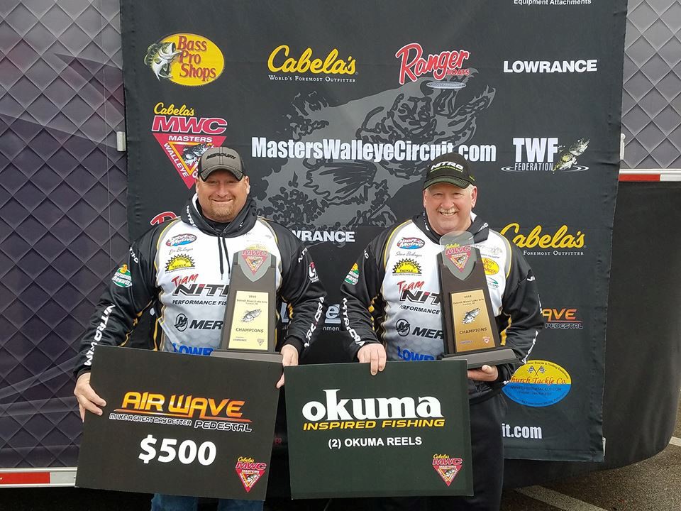 Team Northland Pro-Staffers Dan and Steve Bodinger say Northland Fishing Tackle Sink’n Jigs and IMPULSE® Paddle Minnows were key weapons in their dramatic come-from-behind victory at the Cabela’s Masters Walleye Circuit’s Detroit River tournament at Trenton, Michigan, April 13-14.