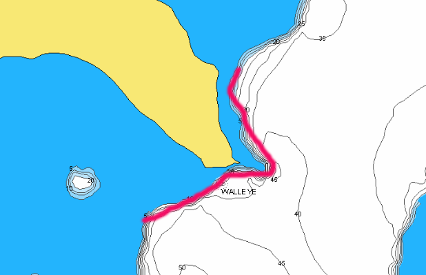 Cass Lake lake map with point marked