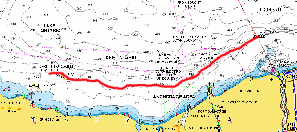 Anchorage Area of Lake Ontario map