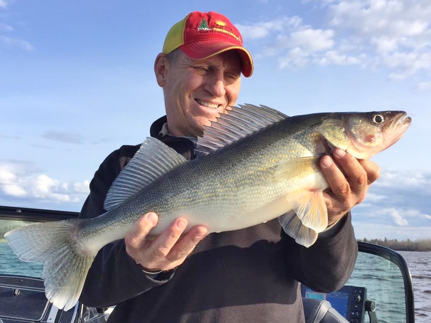 Mike Frish with an opening day walleye