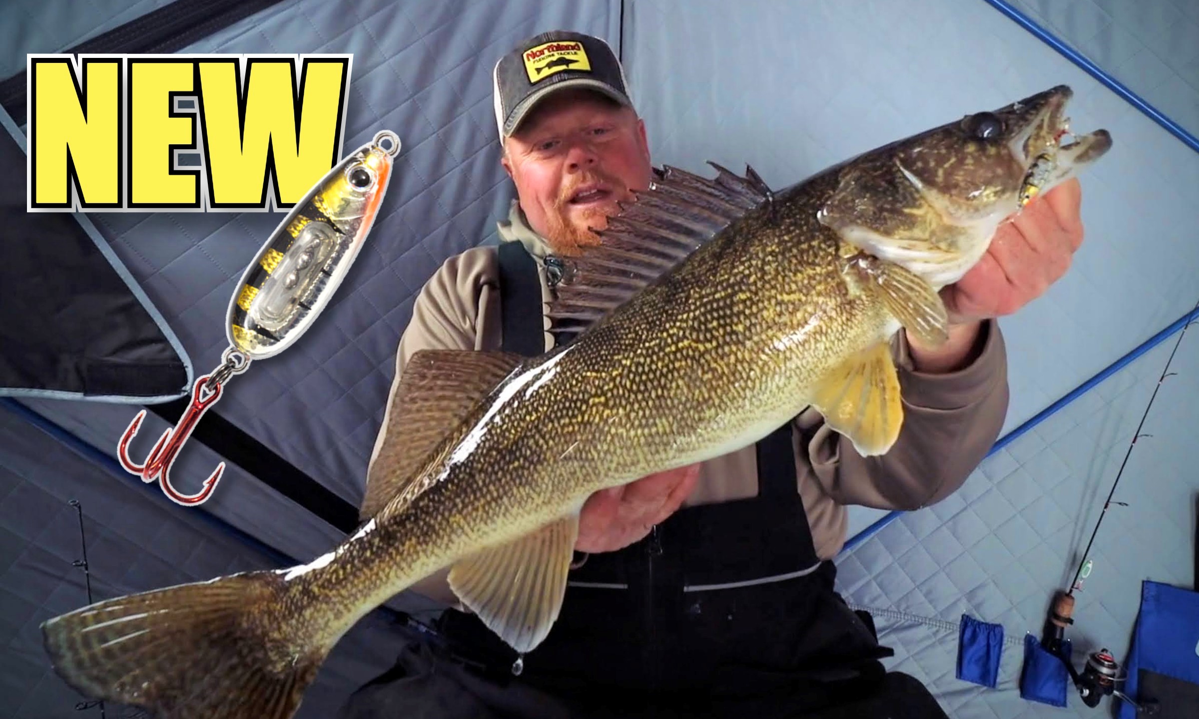 Ice Fishing BIG Walleye Northland Fishing Tackle