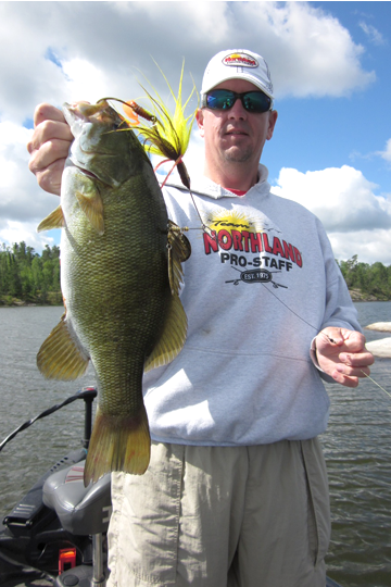 Eric Naig with a Lake of the Woods Small Mouth
