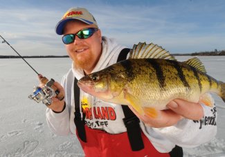 Bro with an ice fishing perch