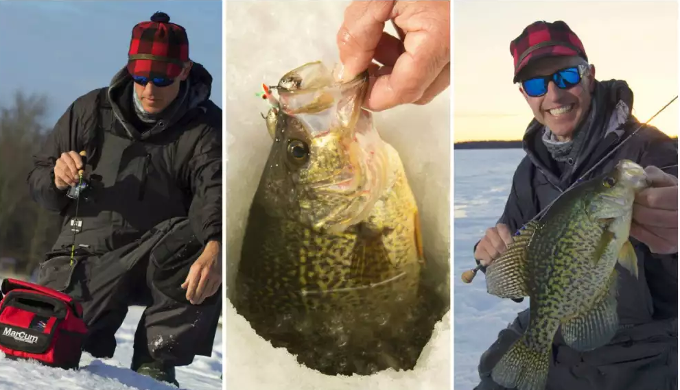 Chip Leer Ice fishing for crappies