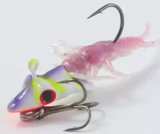 A Northland Fishing Tackle jig and plastic.