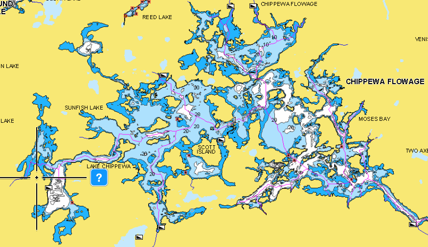 Chippewa Flowage, WI lake map