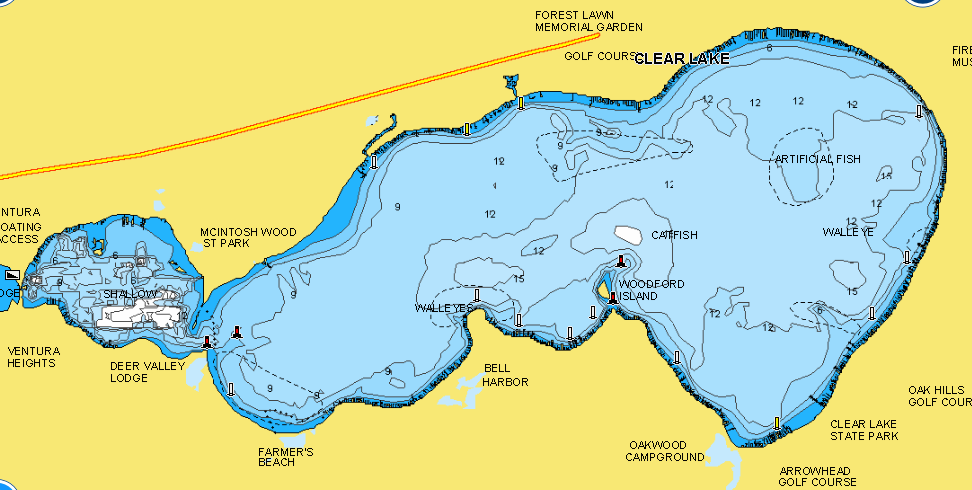 Clear Lake, Iowa lake map