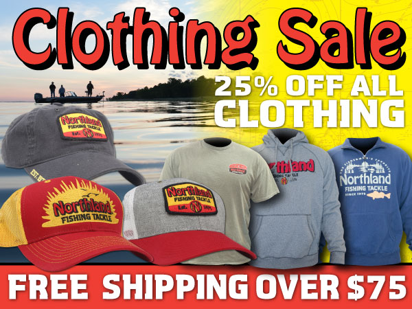 Northland Fishing Tackle clothing on sale, 25% off