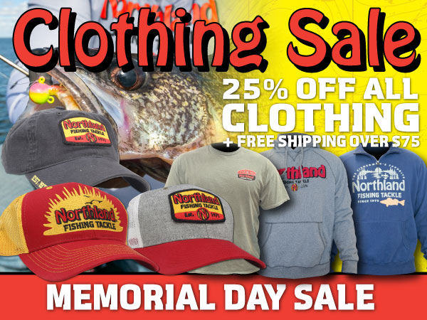 Northland Fishing Tackle clothing on sale, 25% off