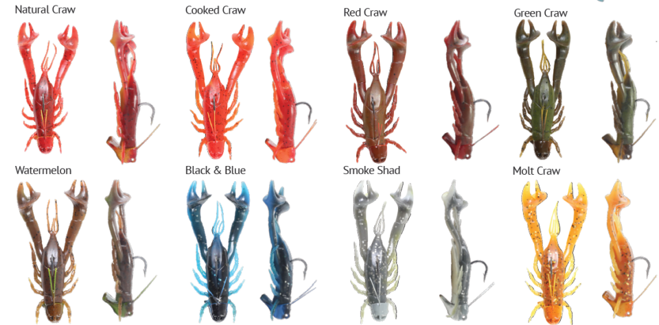 The Mimic Minnow® Critter Craw looks exactly like a crawfish at first blush, but careful examination yields an interesting paddle-claw design. 