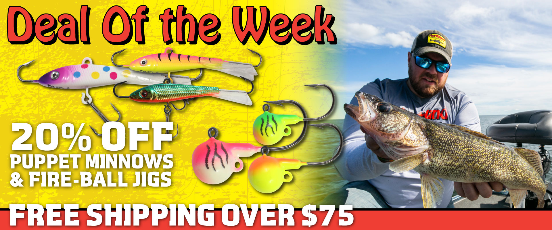 Fire-Ball Jig, Puppet Minnow, Deal of the Week, 20% off, Northland Fishing Tackle