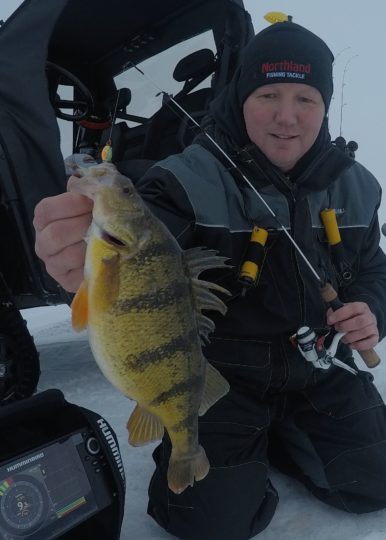 Ice fishing spoon perch