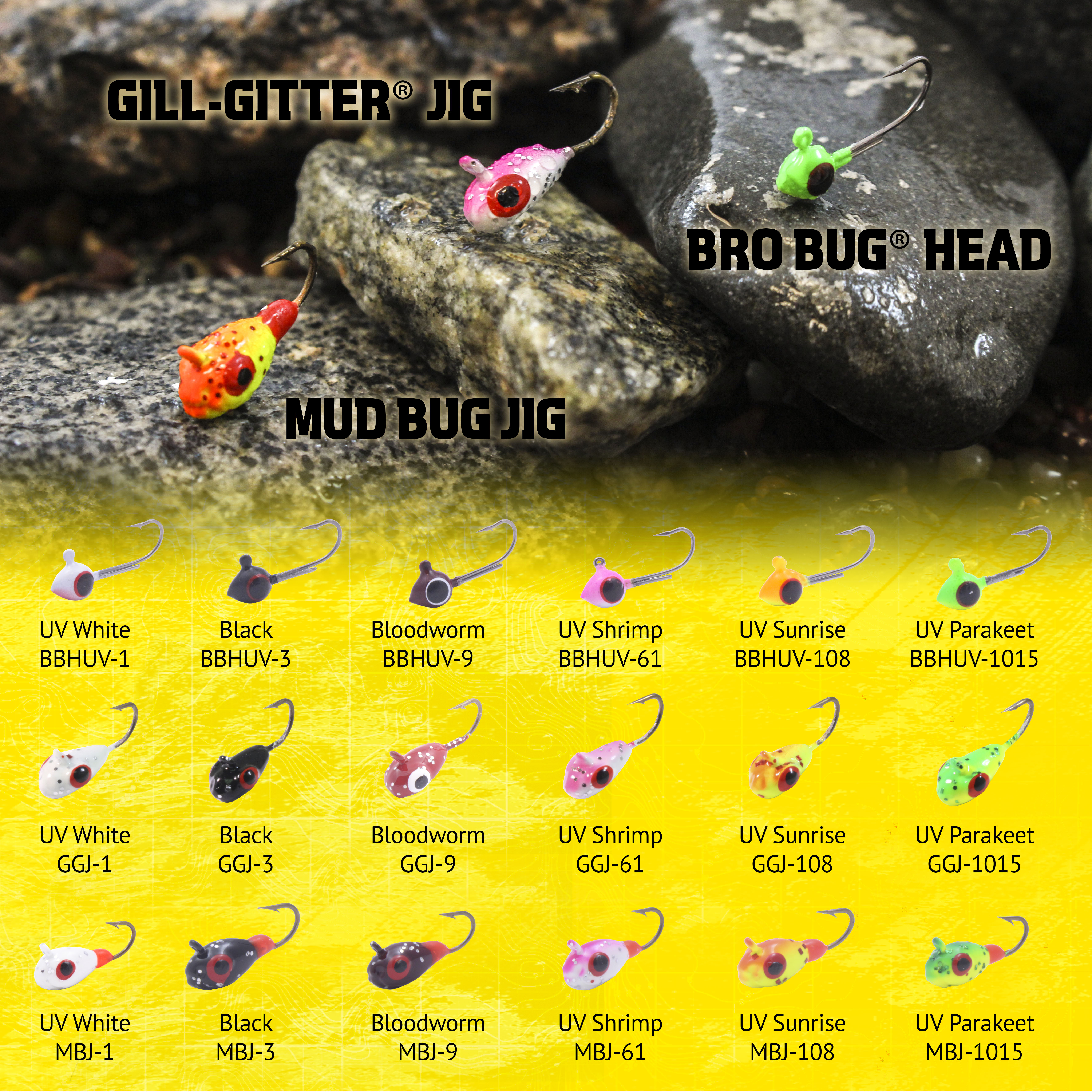 Gill-Getter Jig, Mud Bug Jig, Bro Bug Head