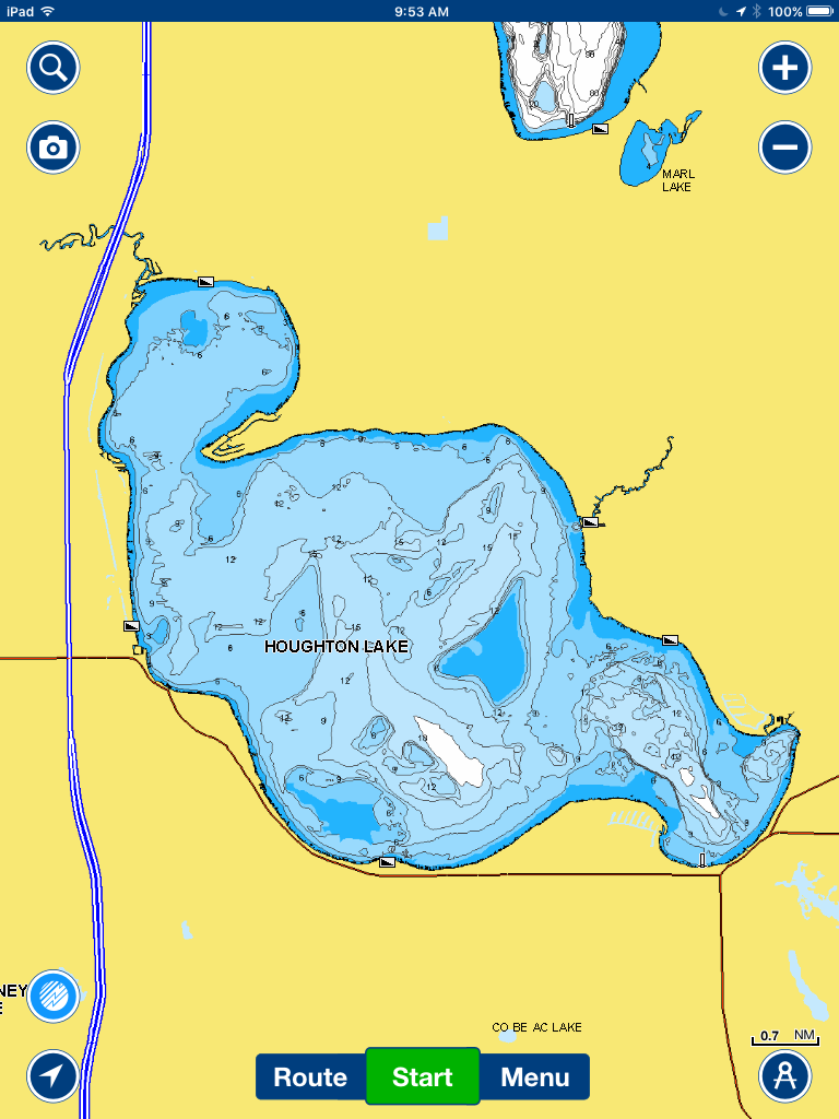 Michigan Inland Lake Depth Charts