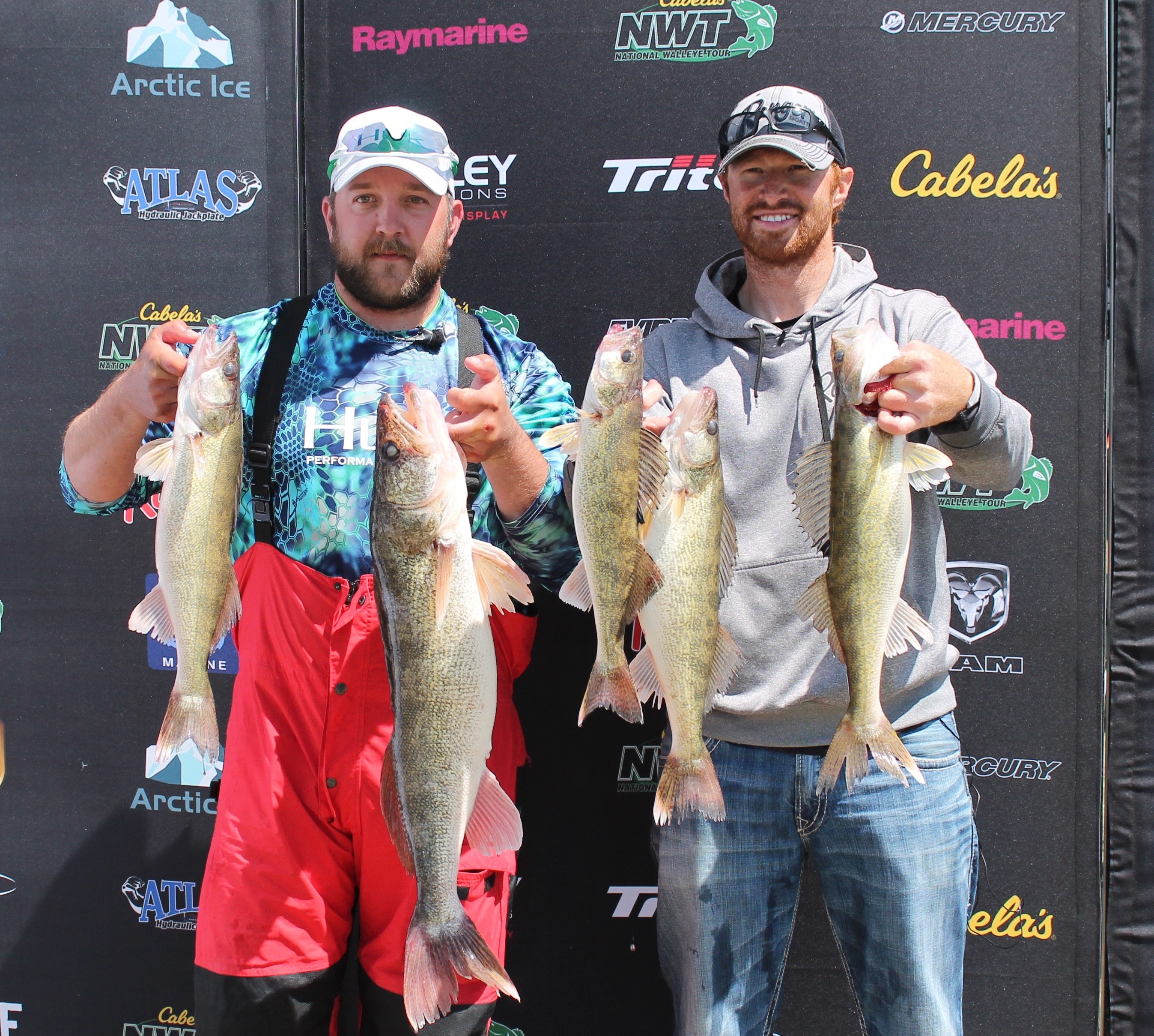 Duane Hjelm and am angler with Lake Sakakawea walleye