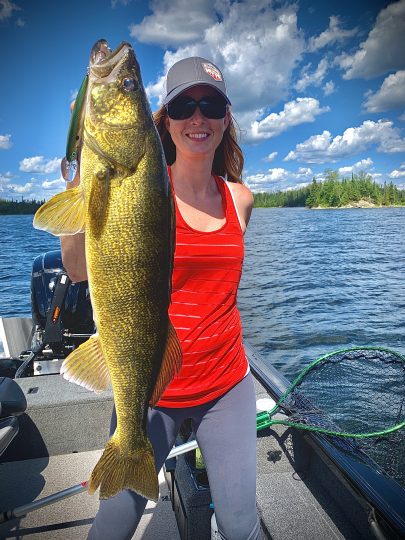 Another big walleye that Sara caught on the Rumble Shiner.