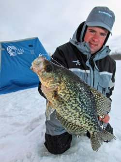 Jason Mitchell ice fishing crappie