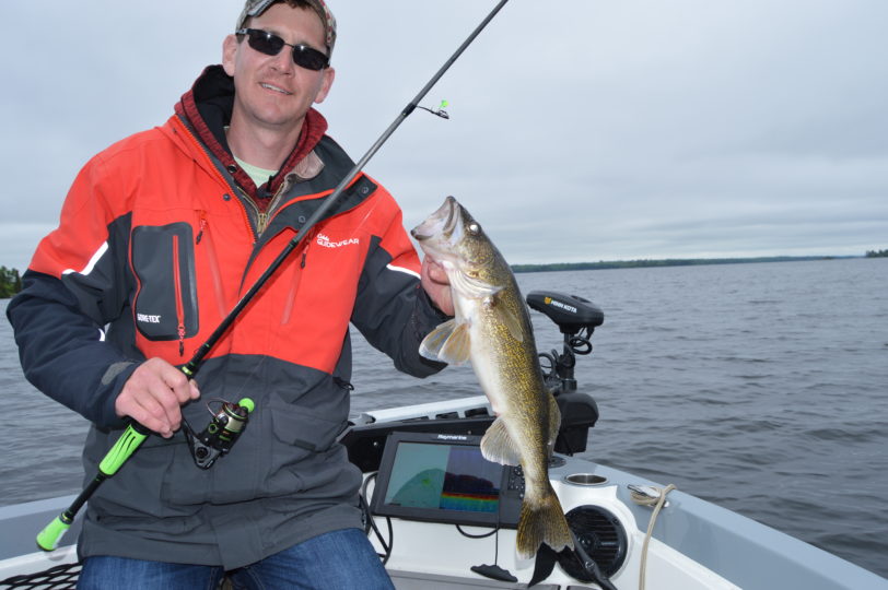 Fall walleye caught on a jig 