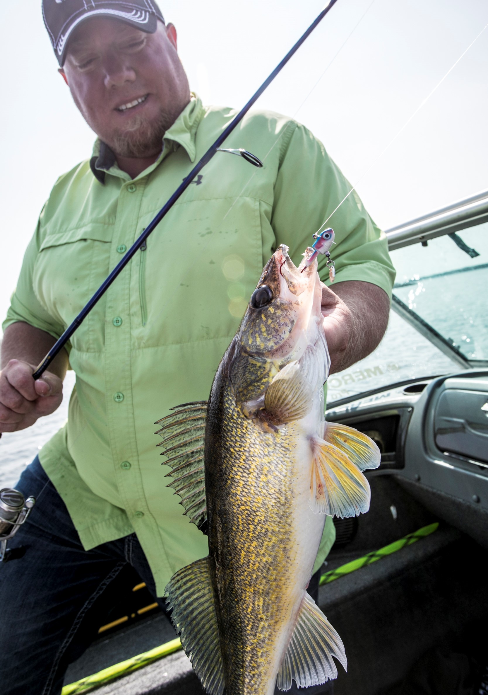 Successful jig fishing for summer walleye