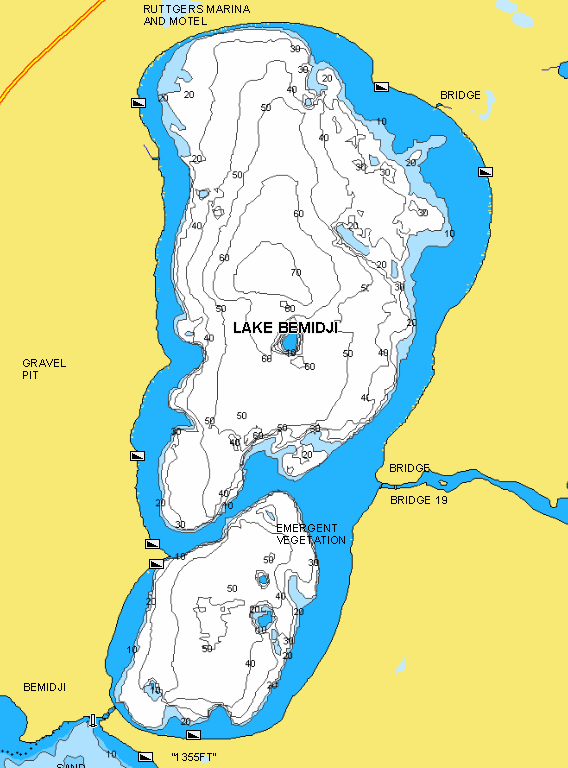 Cass Lake Depth Chart