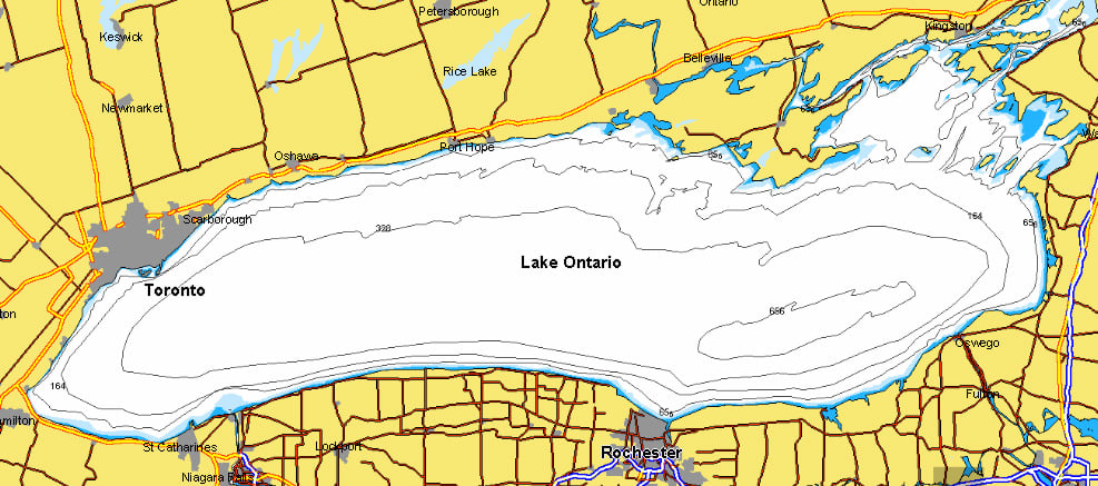 Lake Ontario lake map