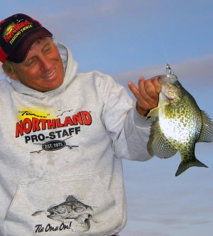 Mike Frisch holding a Crappie