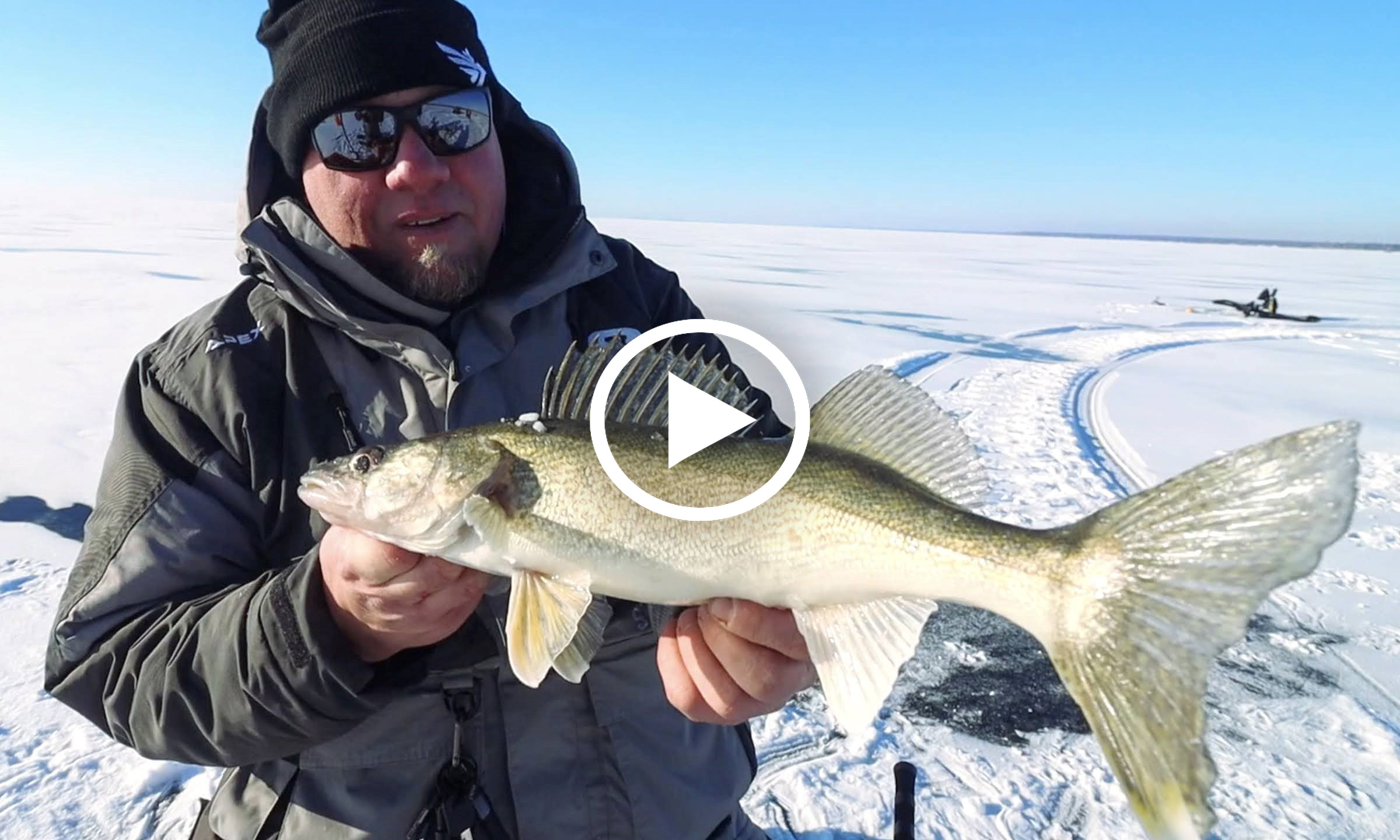 Surprise Walleye Ice Fishing A Pond! 