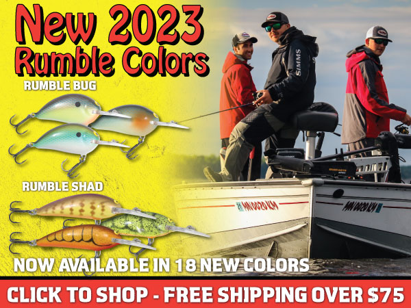 New Northland Fishing Tackle Rumble Shad crankbait and Rumble Bug crankbait colors