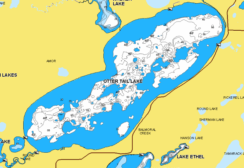 Otter Tail Lake Map Calendrier 2021