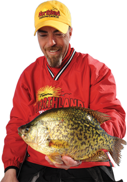 Northland Fishing Tackle angler holding up a crappie