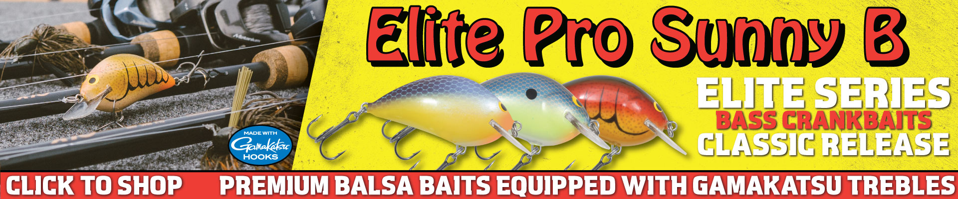 New Northland Fishing Tackle Elite Pro Sunny B balsa crankbait, spring time bass fishing must have.