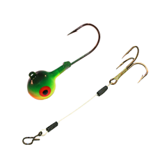 Choose Size Northland Glows in the Dark Sting'r Bucktail Jig with Stinger Hook 