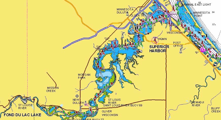 St. Louis River, MN map.