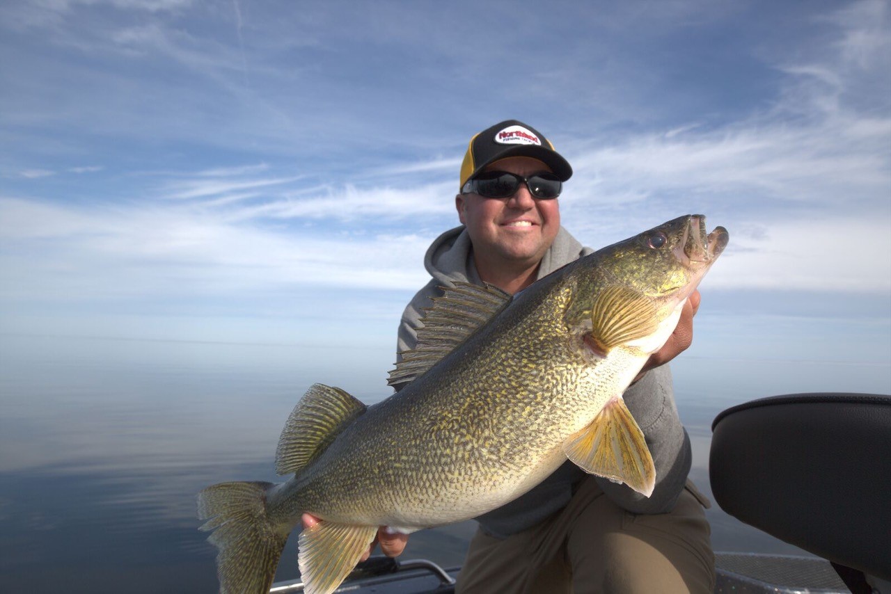 Tony Roach with a big walleye he caught