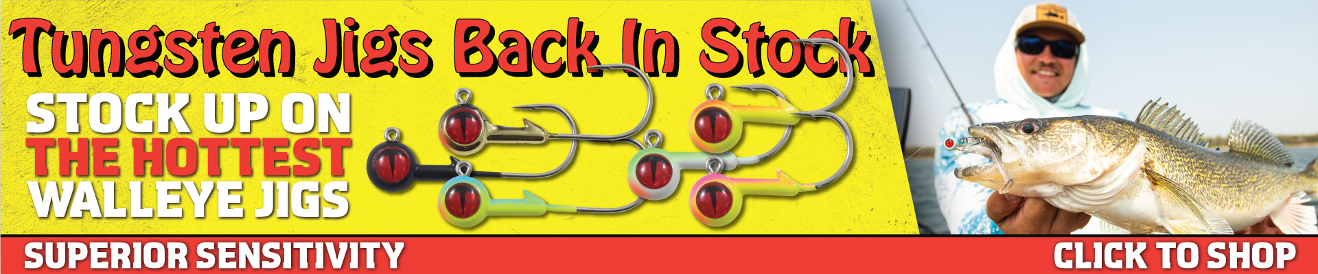 Tackle Tungsten Jigs, Tungsten Short-Shank Jigs in stock and ready for Fishing Opener.