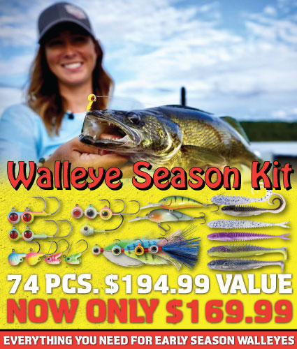 Northland Fishing Tackle Walleye Season Fishing Kit. Includes Jigs, Eye-Candy Soft Plastics and Rumble Series Crankbaits.