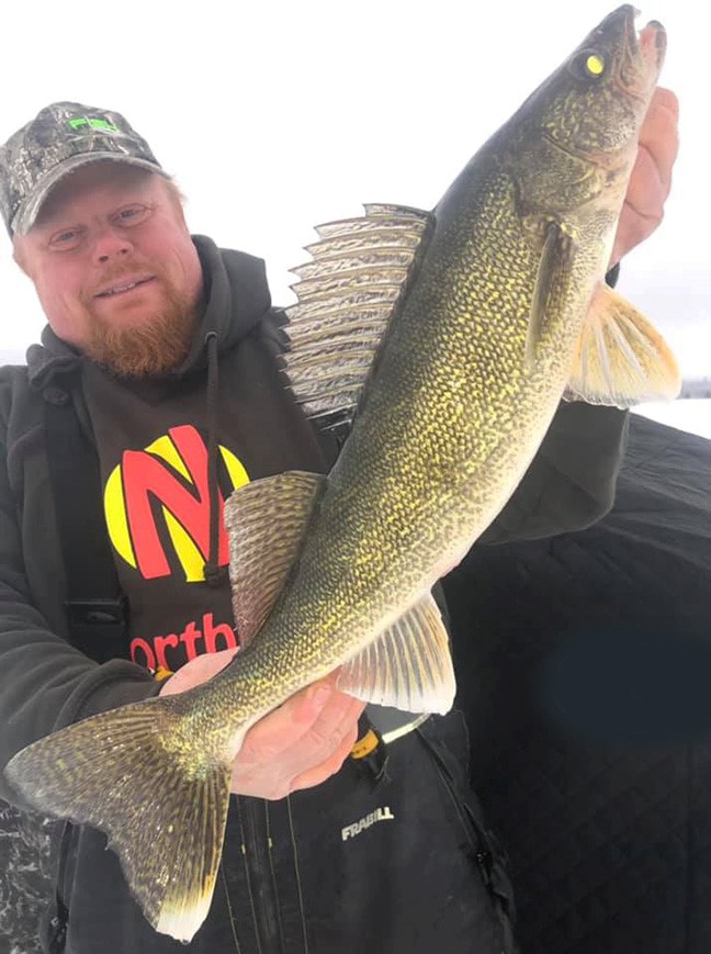 Brian 'Bro' Brosdahl with an early fishing season walleye