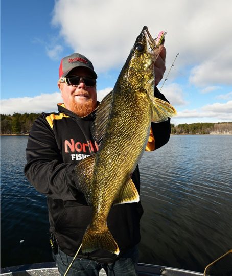 Brian 'Bro' Brosdahl with a walleye caught on the Rumble Stick crankbait