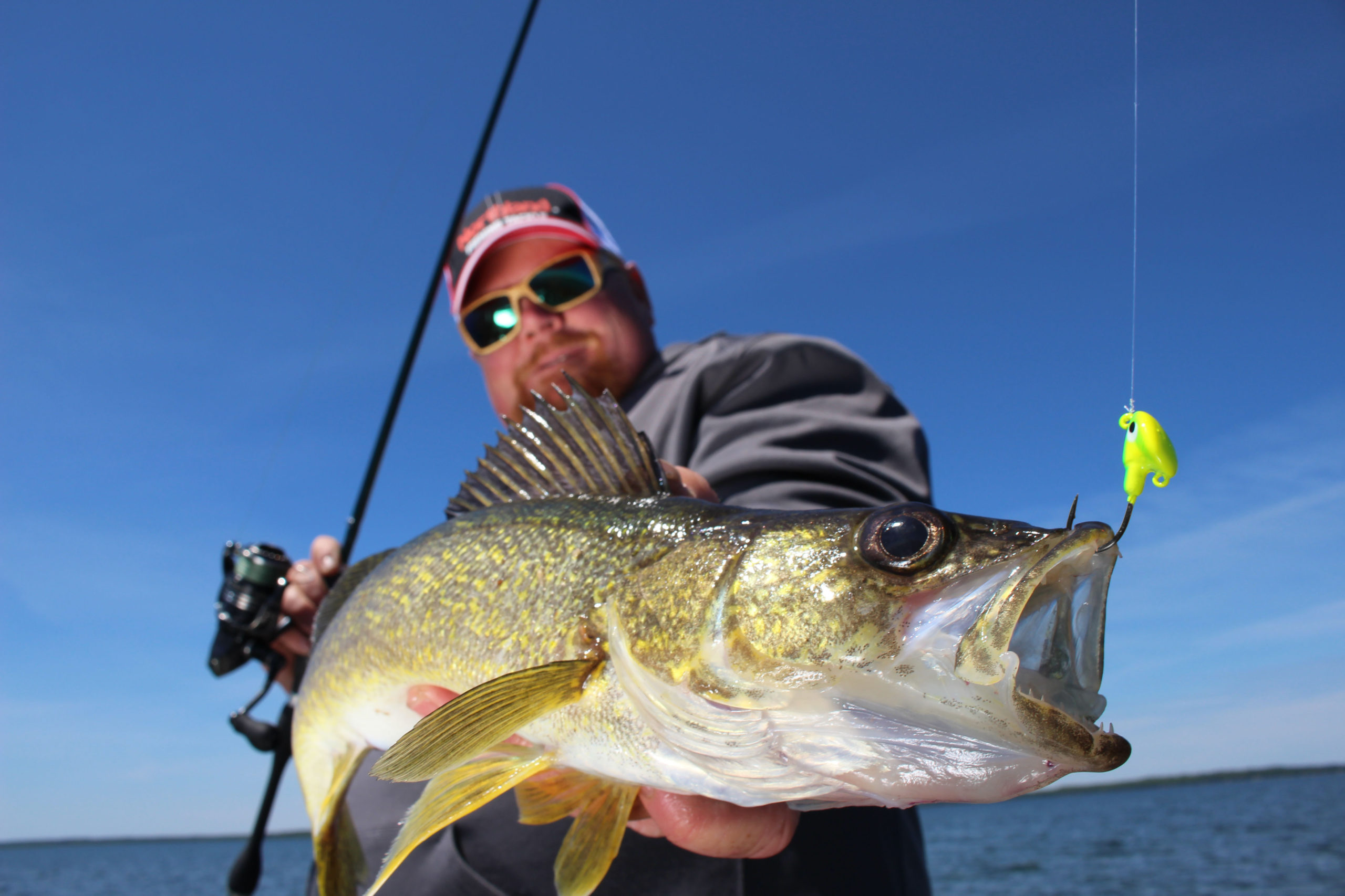 Angler holding Walleye