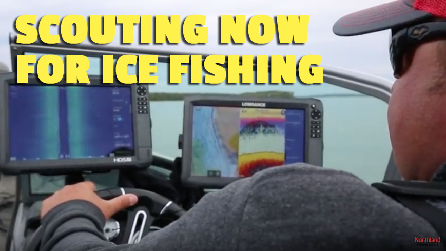 Tony Roach utilizes his boat to get ready for ice fishing. Being in the boat gives you flexibility when it comes to finding fish for ice.