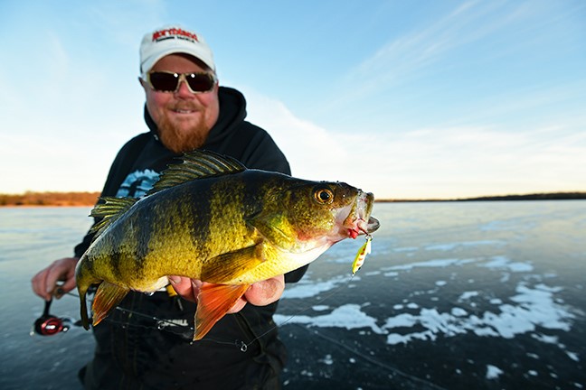 Bro with a perch caught on a Buck-Shot Coffin Spoon