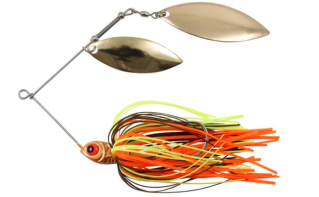 Northland Fishing Tackle Reed Runner Tandem Willowleaf spinnerbait in the Crawfish color