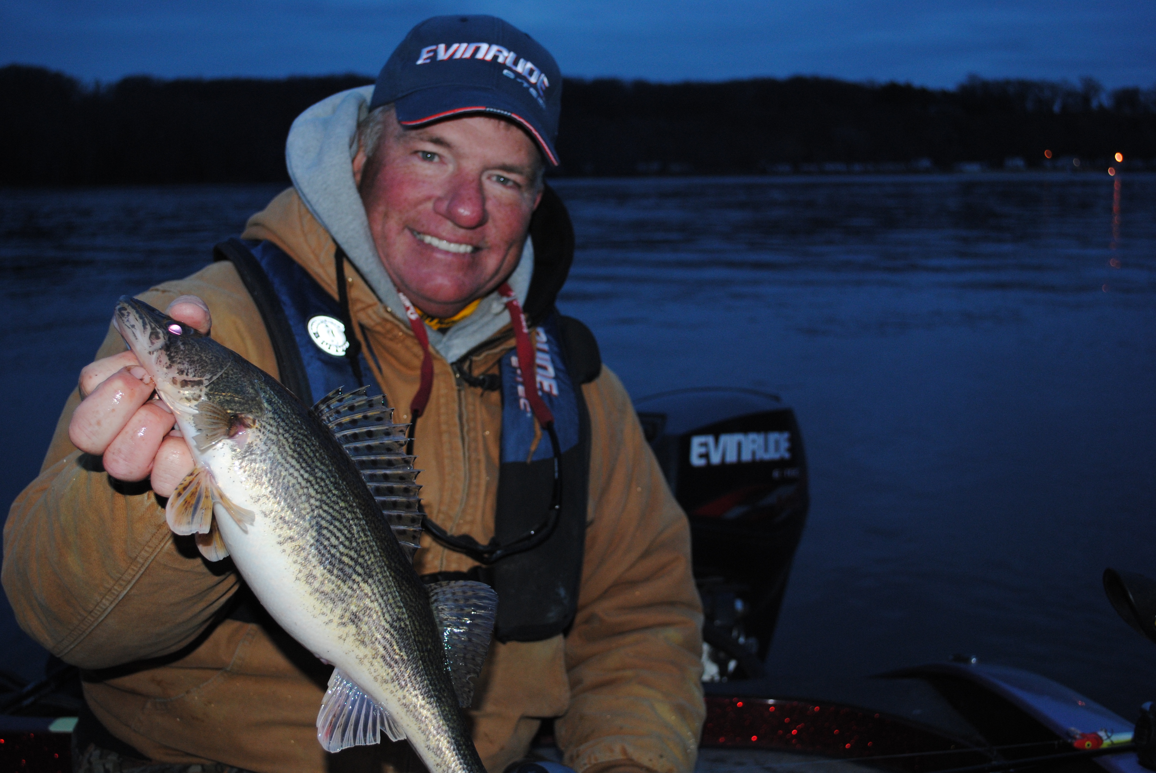 Eric Olson with a river sauger