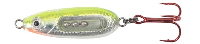 Glass Buck-Shot Spoon (Silver Fluorescent Chartreuse)