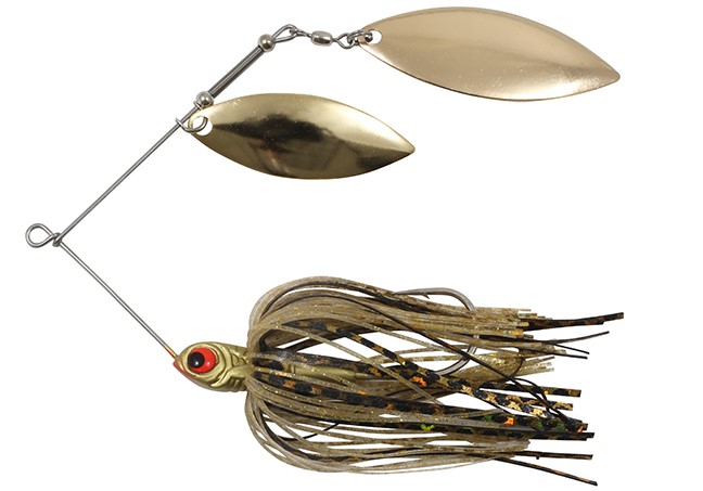 Northland Fishing Tackle Reed Runner Tandem Willowleaf spinnerbait in the Gold shiner color
