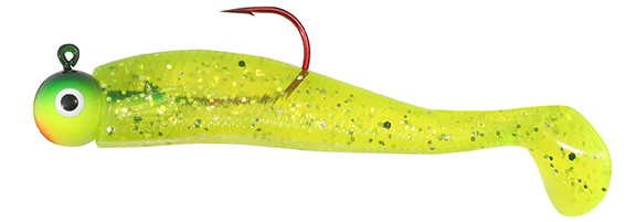 VMC BTJ Boot Tail Orange Chartreuse Glow Panfish Jig