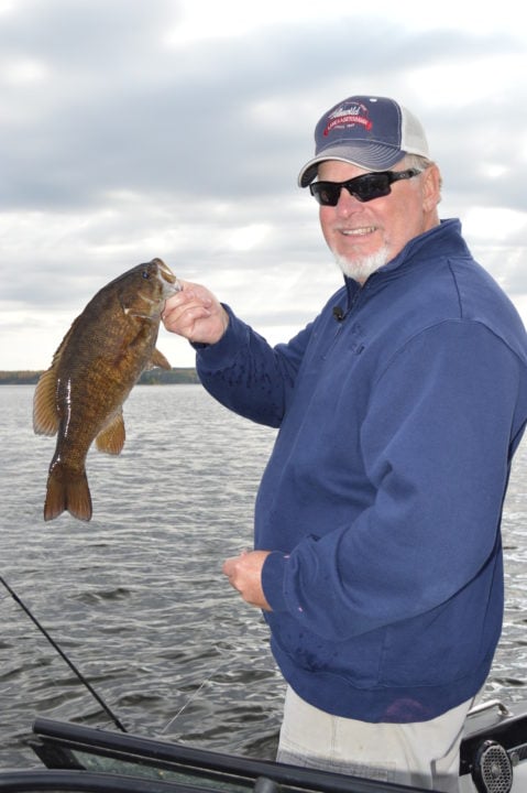Tim Snyder with big smallmouth – Kabetogama Lake